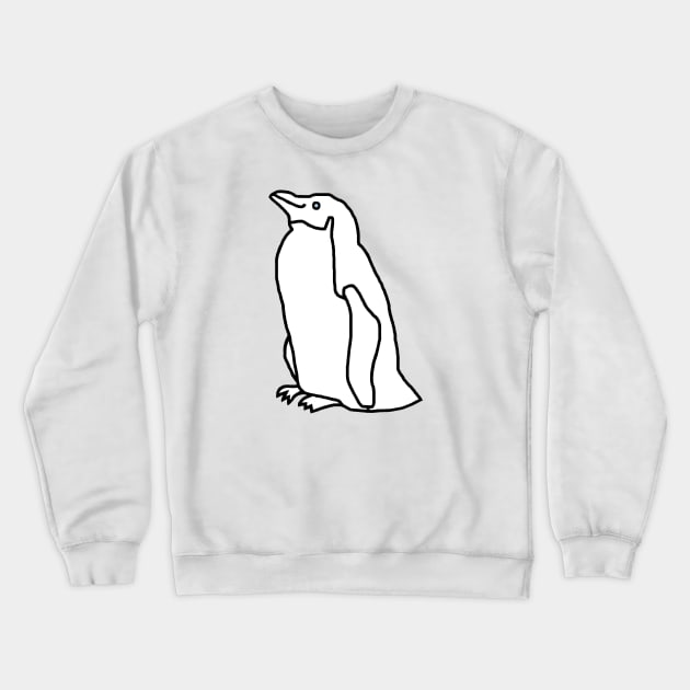 White Penguin Crewneck Sweatshirt by ellenhenryart